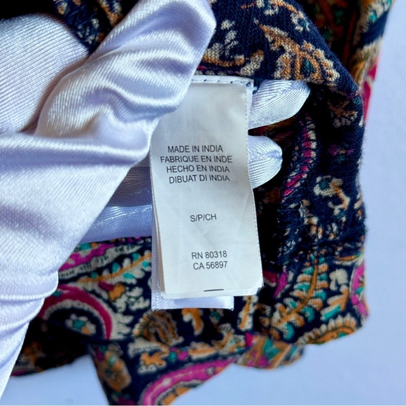 Lucky Brand Boho Paisley Print Halter Top Small Multicolor Festival Y2K Hippie - Picture 6 of 9